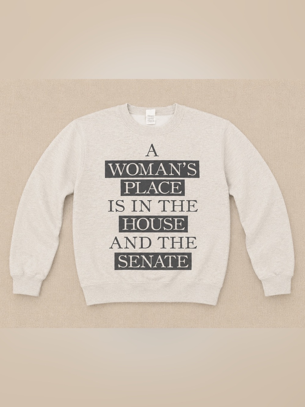 Feminist Statement Graphic Crewneck | Grey | Women's Size Small